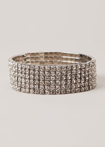 Phase Eight Silver Sparkle Cuff Jewellery Silver Canada | BSIVHD-592